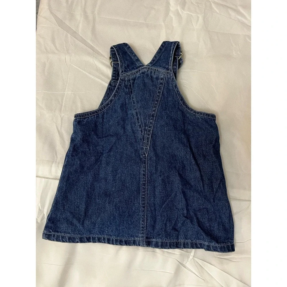 Disney Bear In The Big Blue House Toddler Set‎ Denim Dress Jumper Overall Vtg